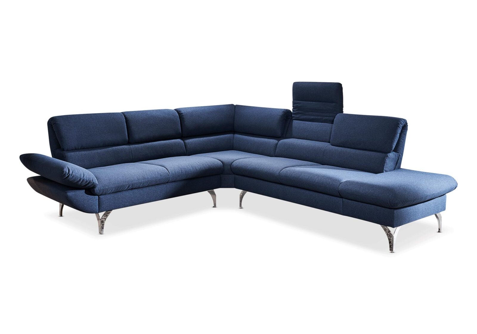 Ecksofa Malix Horst  Sofa  Anbauelement. Bezug: Stoff. Farbe: Dunkelblau. Erhältlich bei Möbel Gallati.