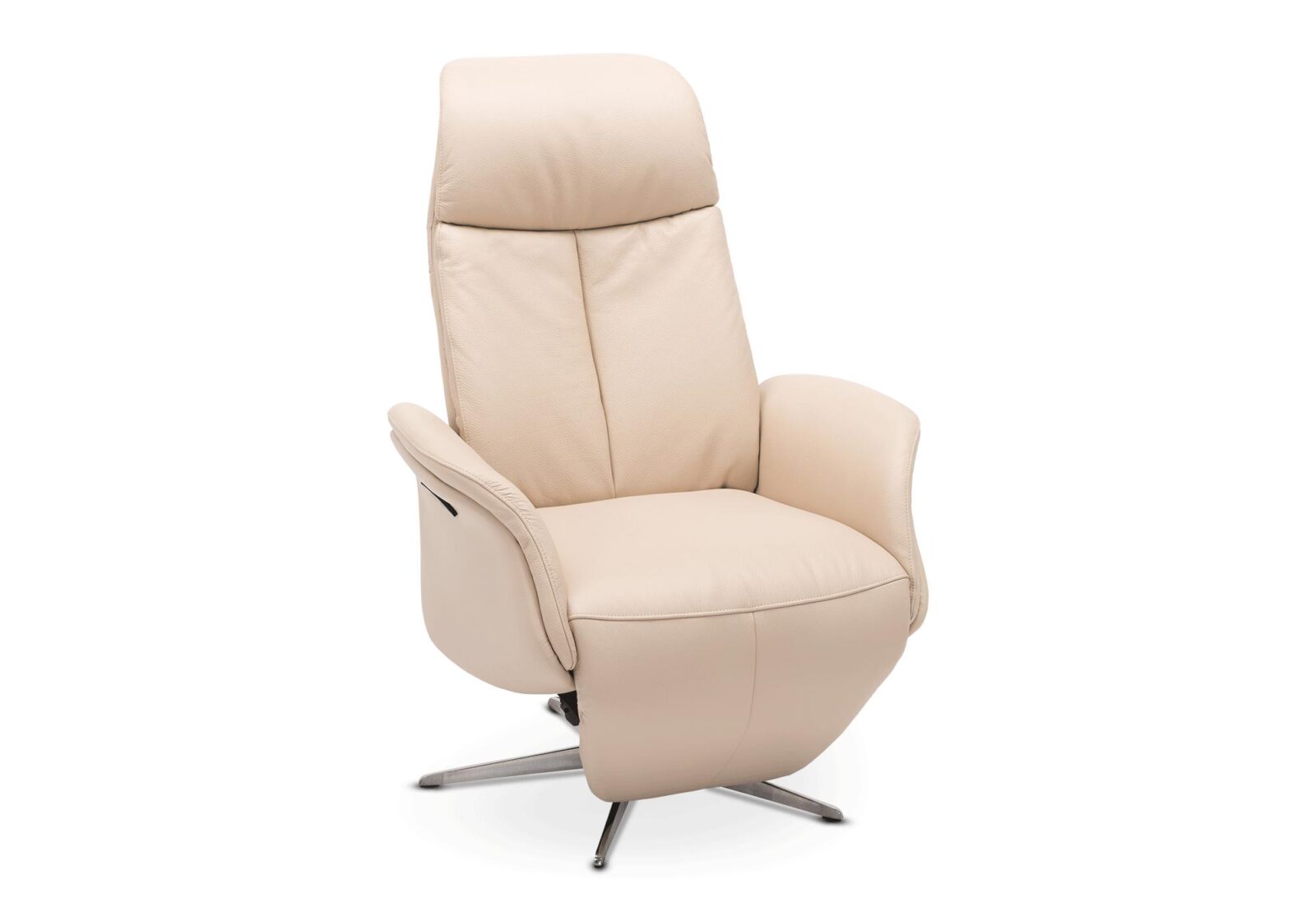 TV-Sessel Momo mit Motor. Bezug: Leder. Farbe: Beige. Erhältlich bei Möbel Gallati.