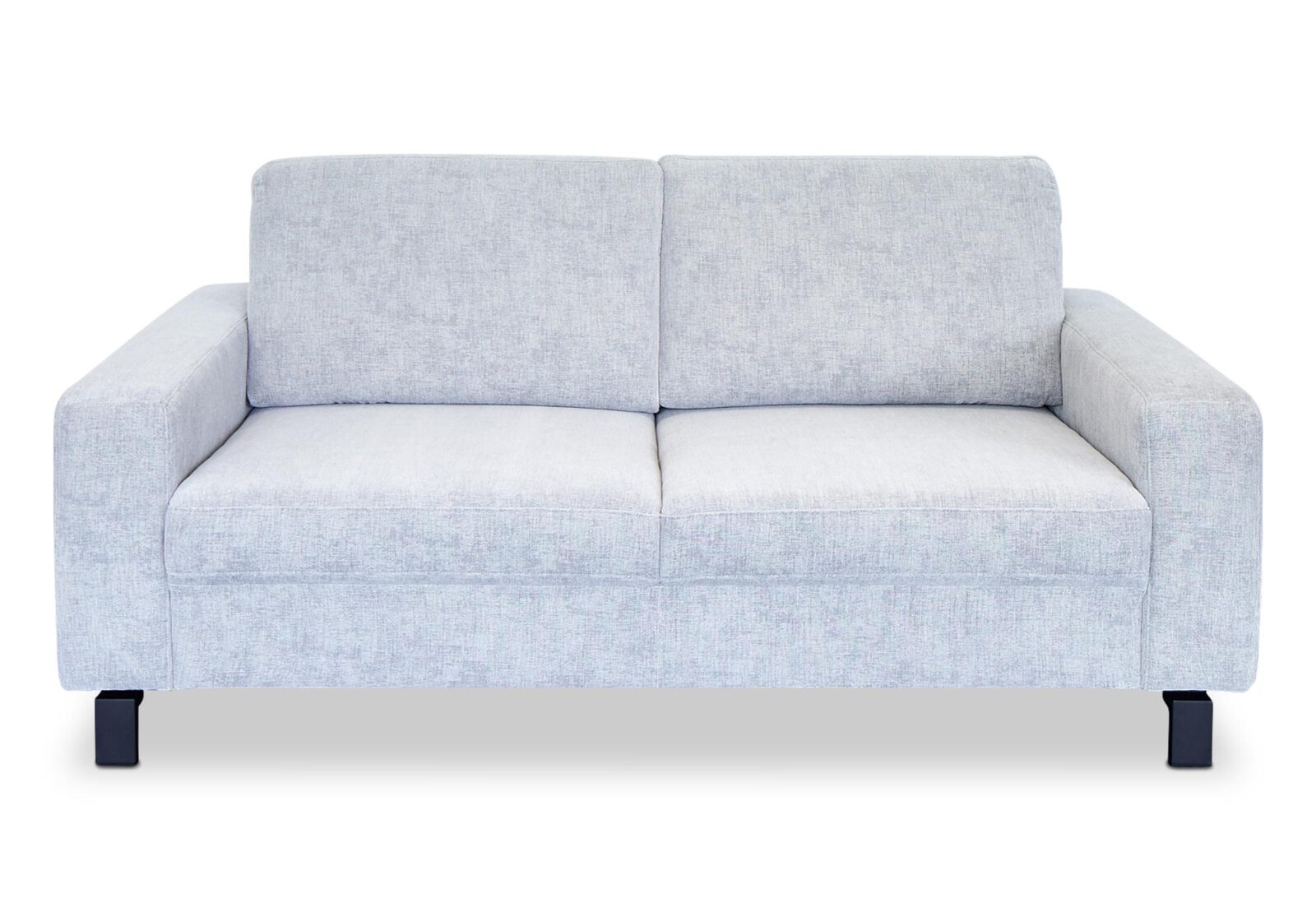 2er Sofa Molly mit Sitztiefenverstellung. Bezug: Stoff. Farbe: Hellgrau. Erhältlich bei Möbel Gallati.