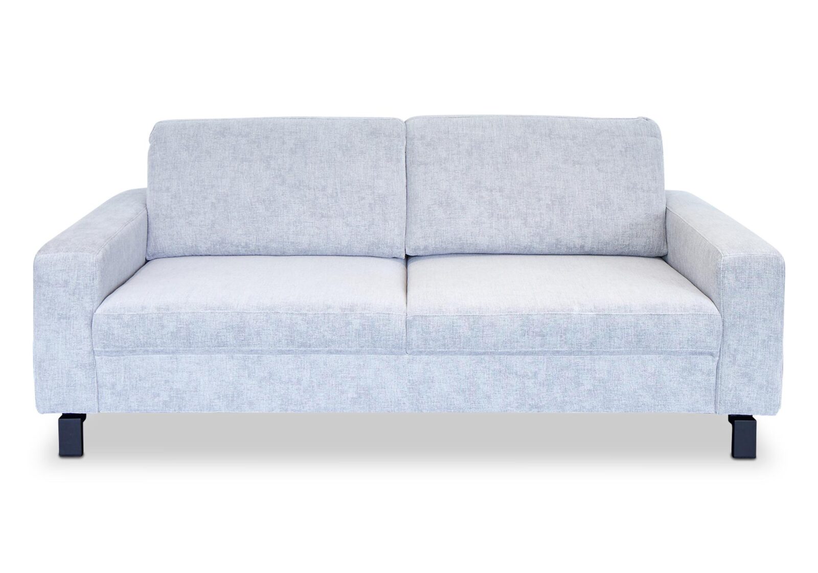2.5er Sofa Molly mit Sitztiefenverstellung. Bezug: Stoff. Farbe: Hellgrau. Erhältlich bei Möbel Gallati.