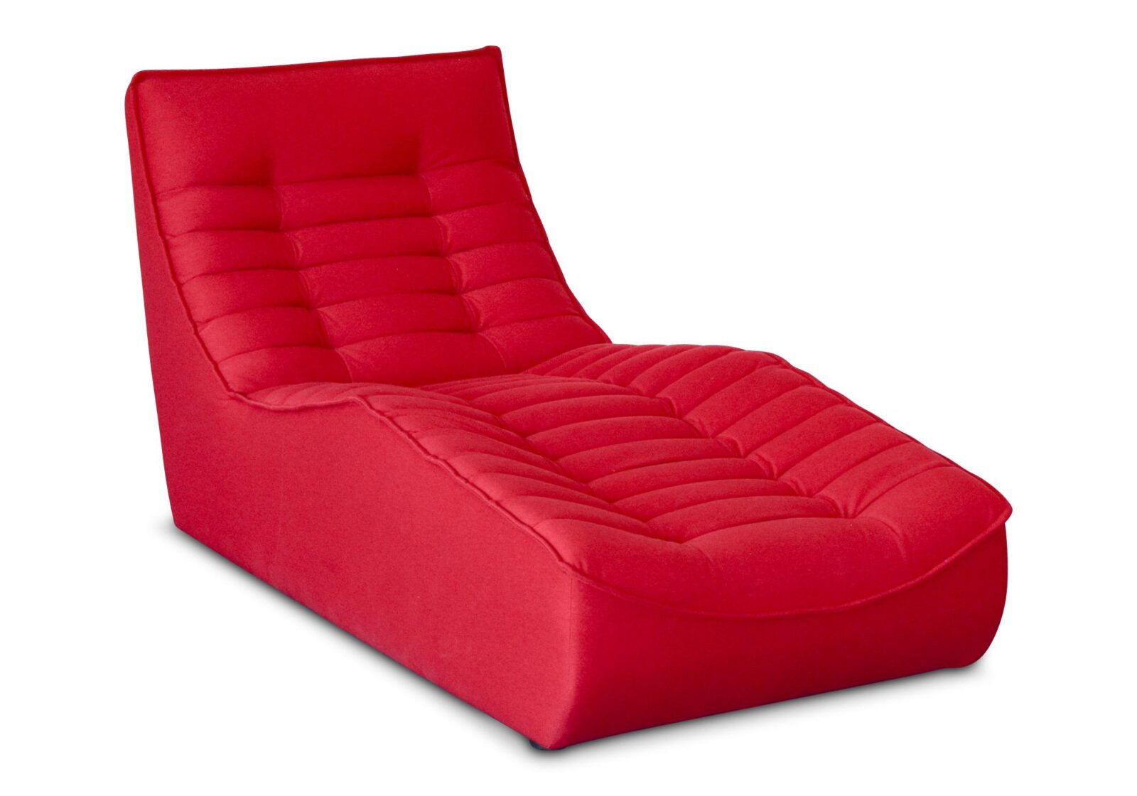Relaxliege Colors in Leder oder Stoff. Bezug: Stoff. Farbe: Rot. Erhältlich bei Möbel Gallati.
