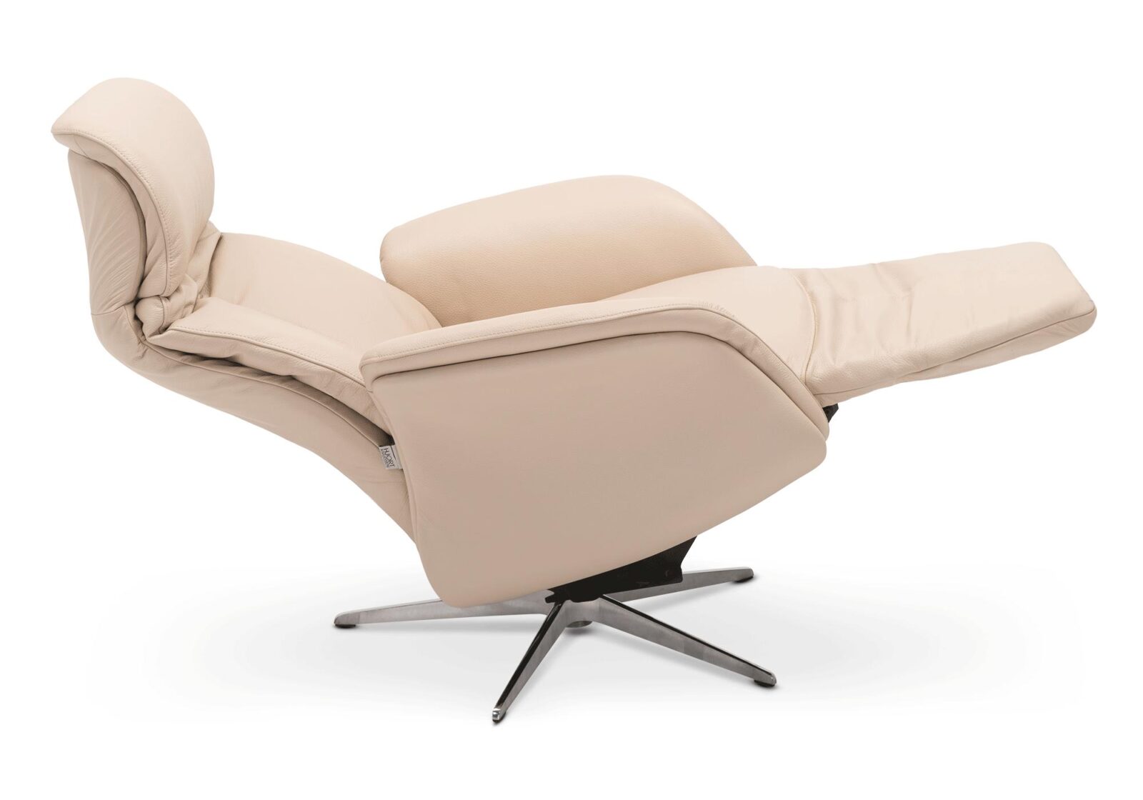 Relaxsessel Momo  elektrisch verstellbar. Bezug: Leder. Farbe: Beige. Erhältlich bei Möbel Gallati.