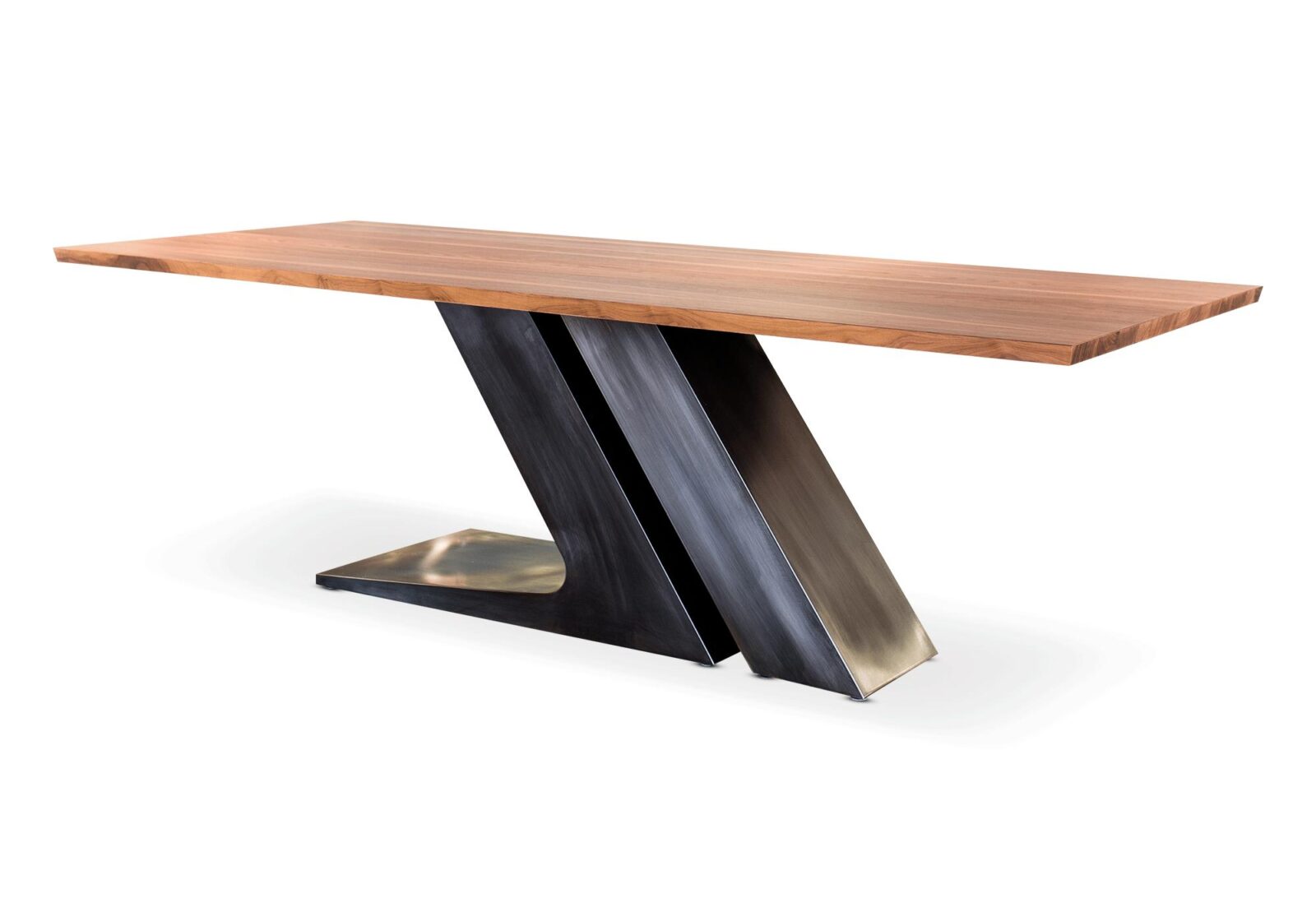 Escot Tisch. Moderner Esstisch aus Nussbaum. Nussbaum massiv. Erhältlich bei Möbel Gallati.