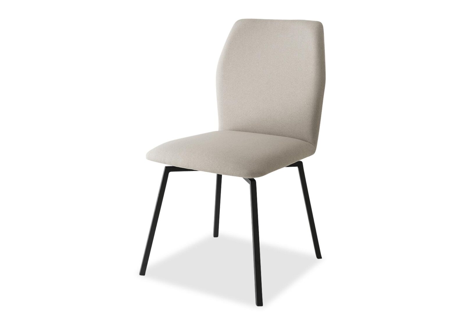 Stuhl drehbar Hexa. Bezug: Leder. Farbe: Beige. Erhältlich bei Möbel Gallati.