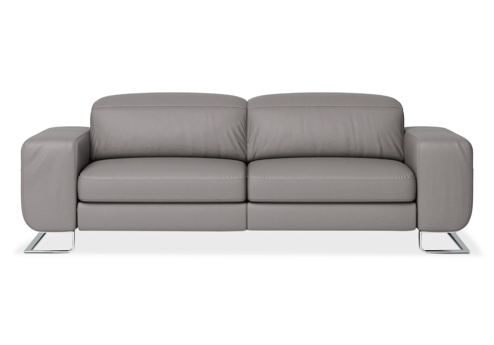 3er Sofa 8151 Joop mit Kopfstützen. Bezug: Leder. Farbe: Grau. Erhältlich bei Möbel Gallati.